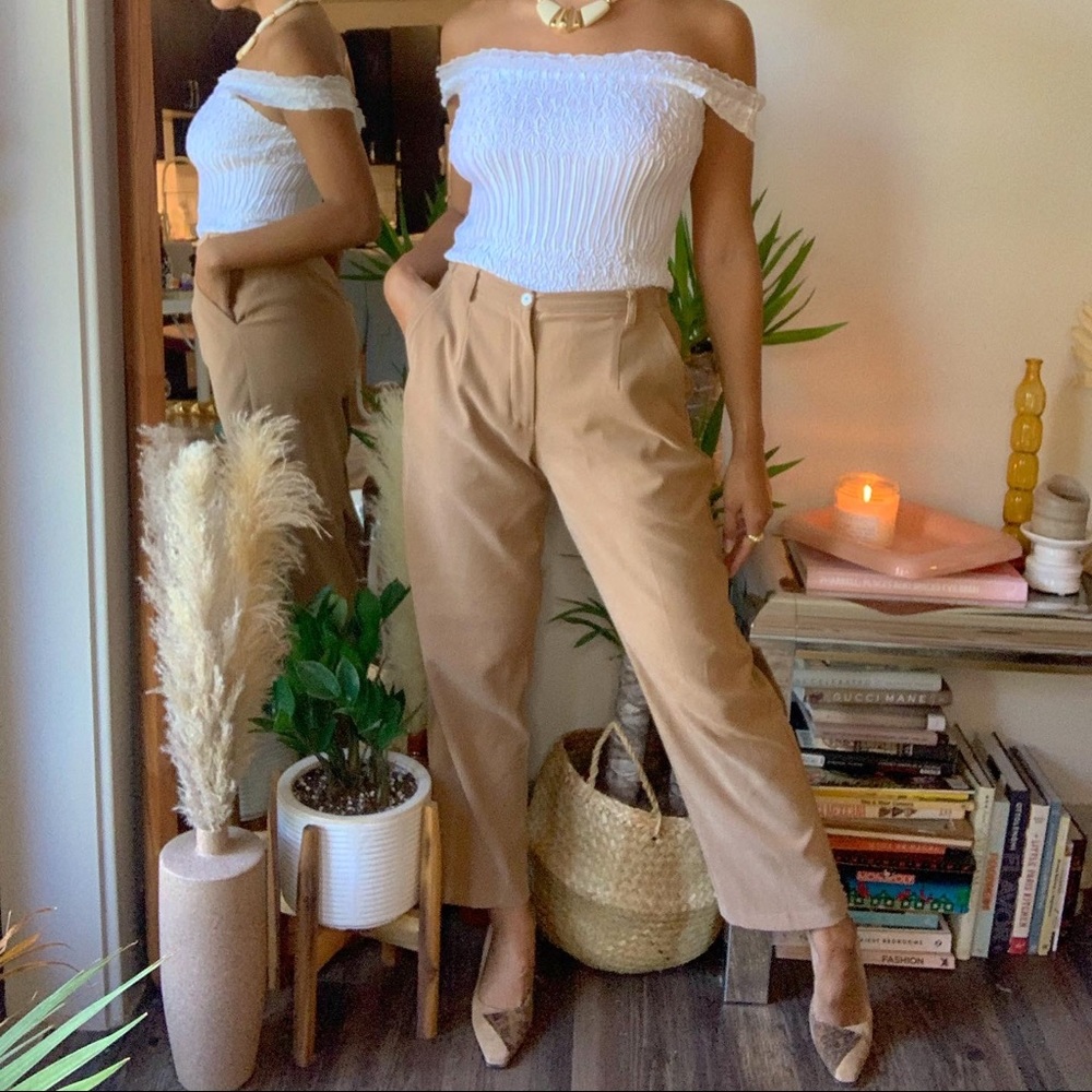 90’s Caramel colored trousers